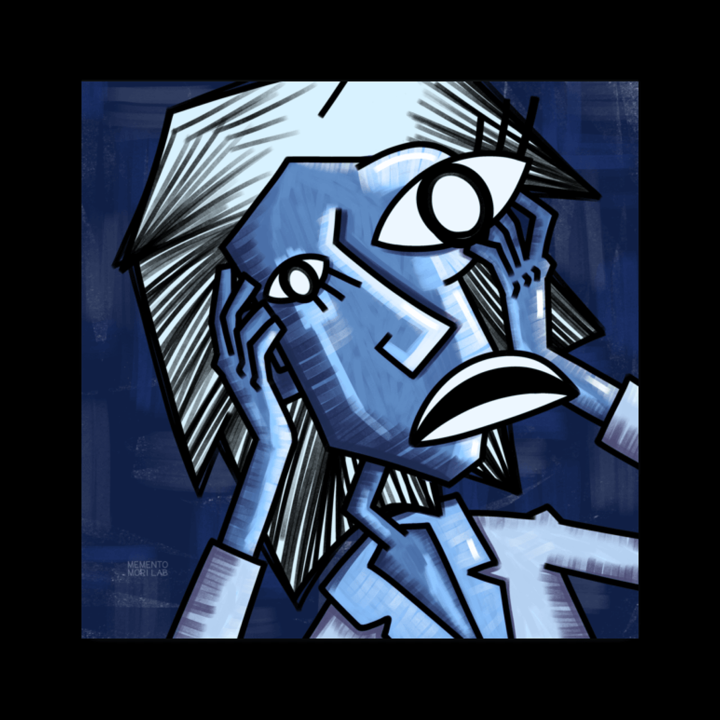 Cubist In Despair Art Print