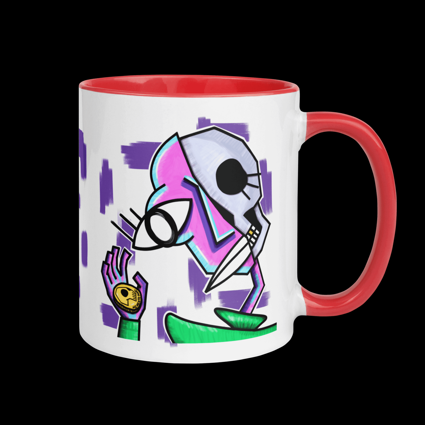 Half-Skull Cubist Mug