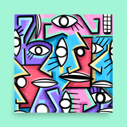 Cubists Stuck Together Art Print