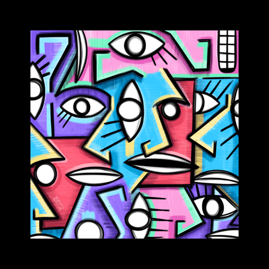 Cubists Stuck Together Art Print