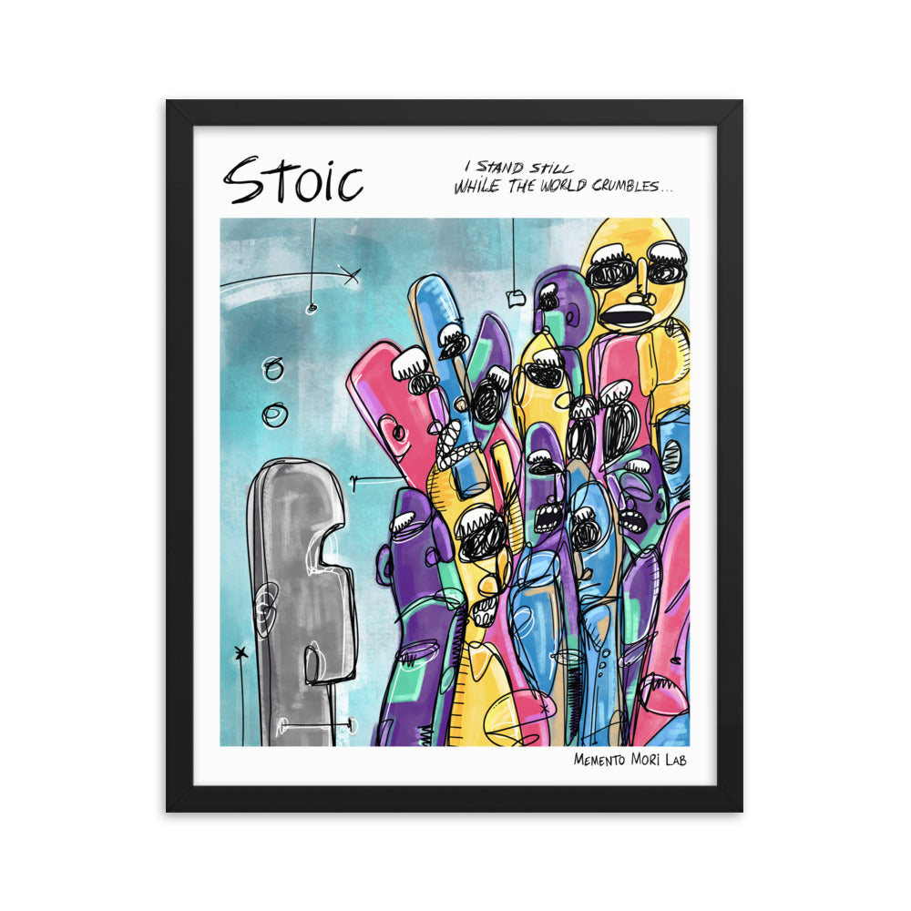 Stoic - Polaroid Sketch Framed Poster