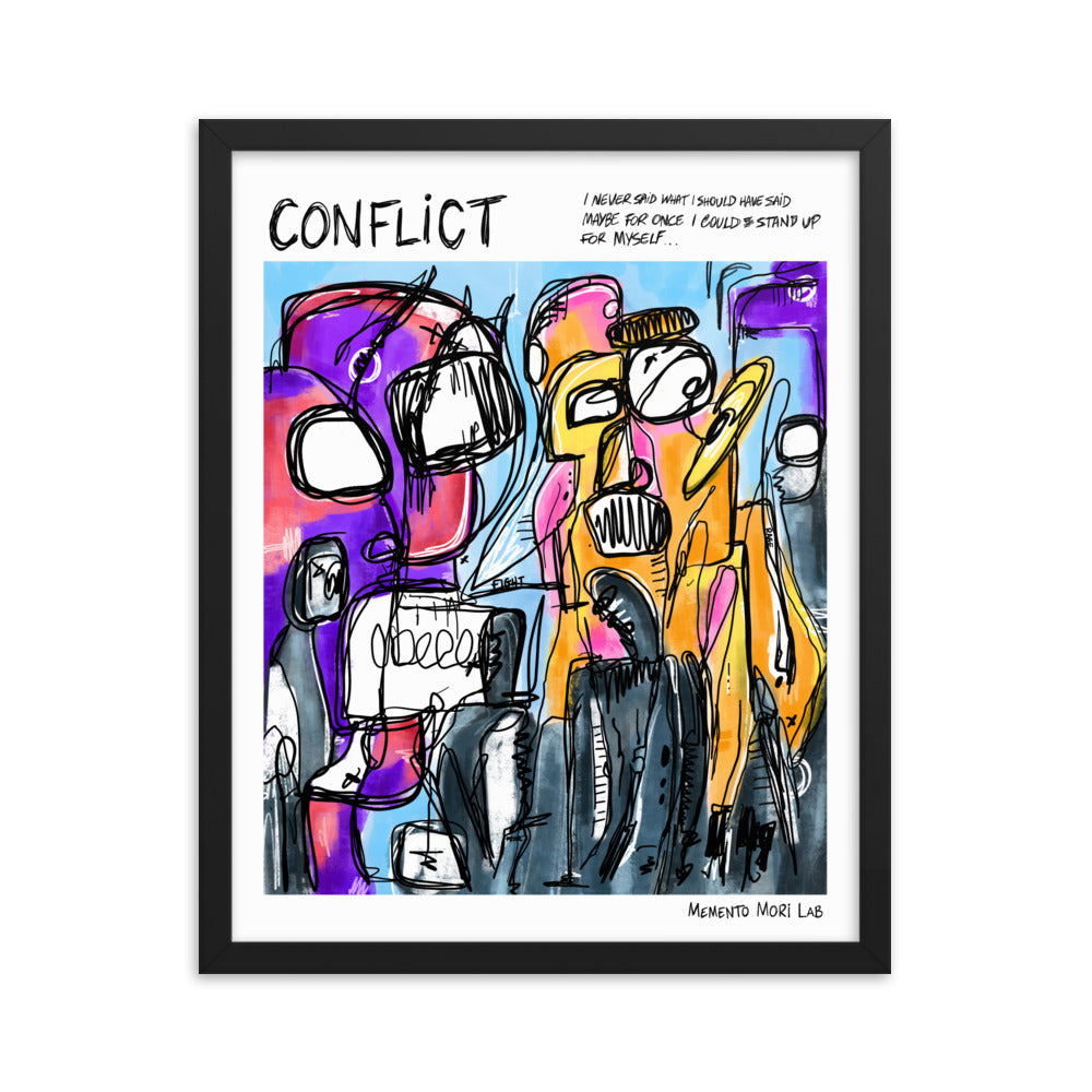 Conflict - Polaroid Sketch Framed Poster