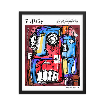 Future Polaroid Sketch Framed Poster