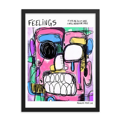 Feelings - Polaroid Sketch Framed Poster