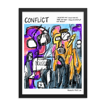 Conflict - Polaroid Sketch Framed Poster