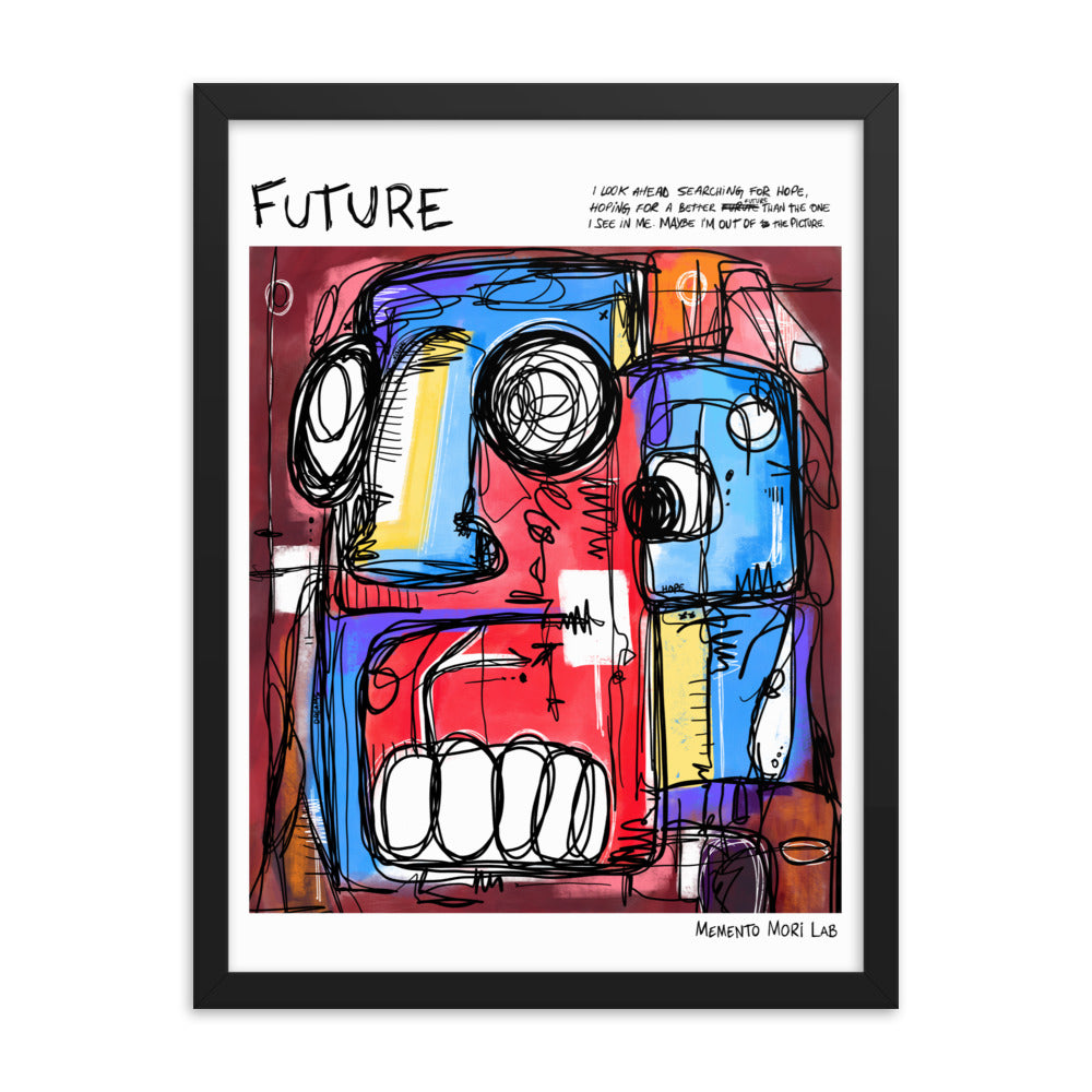 Future Polaroid Sketch Framed Poster