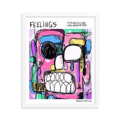 Feelings - Polaroid Sketch Framed Poster