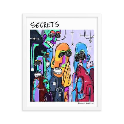 Secrets - Polaroid Sketch Framed Poster