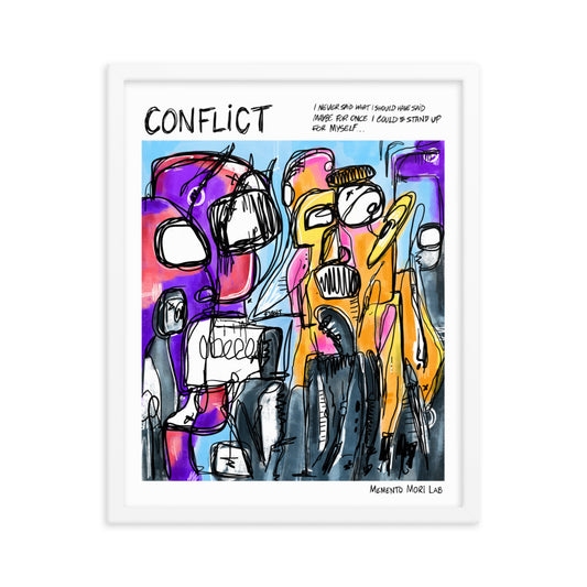 Conflict - Polaroid Sketch Framed Poster