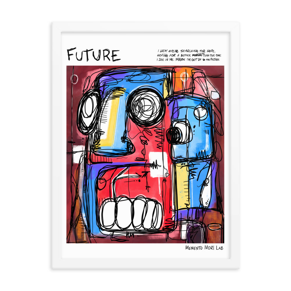 Future Polaroid Sketch Framed Poster