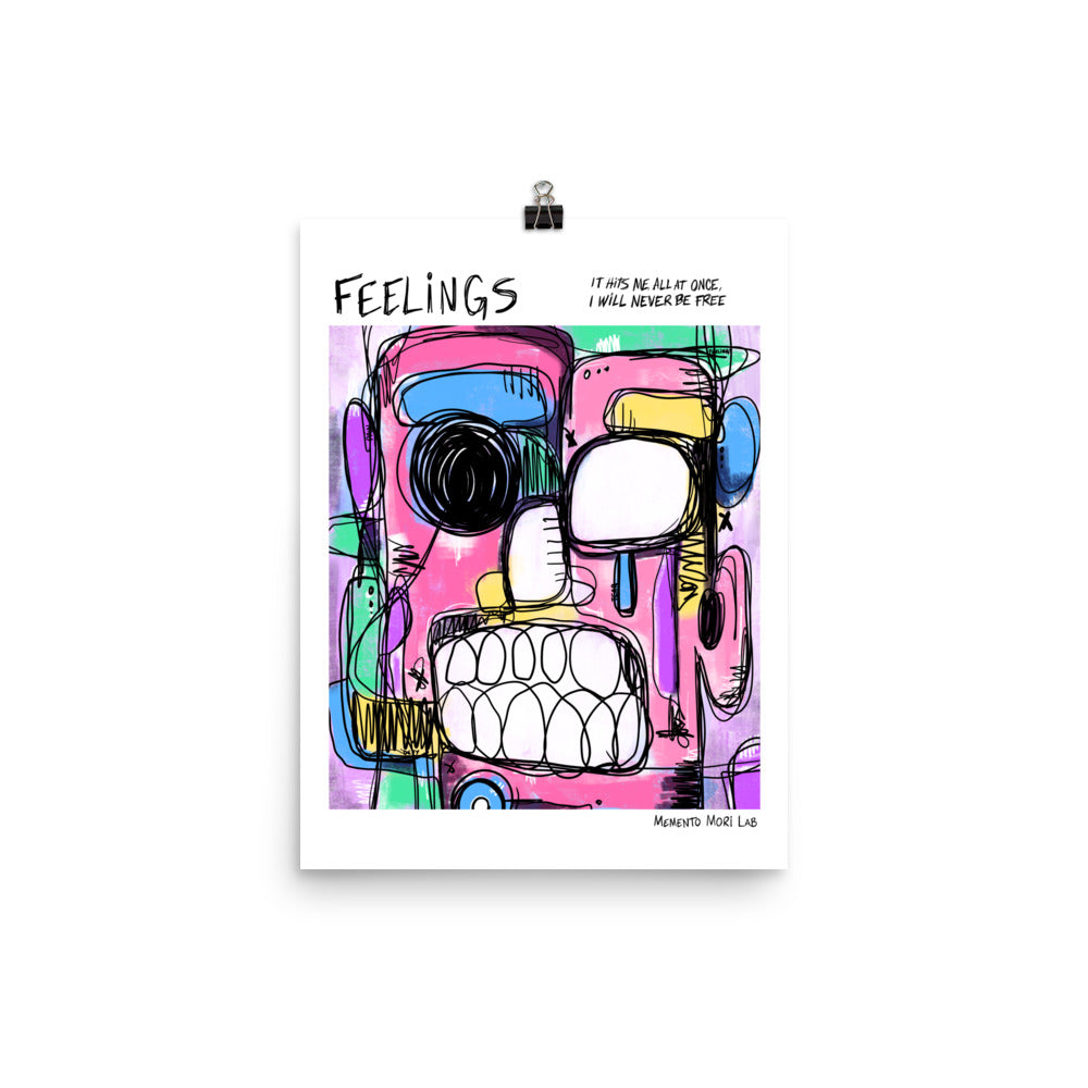 Feelings - Polaroid Sketch Poster