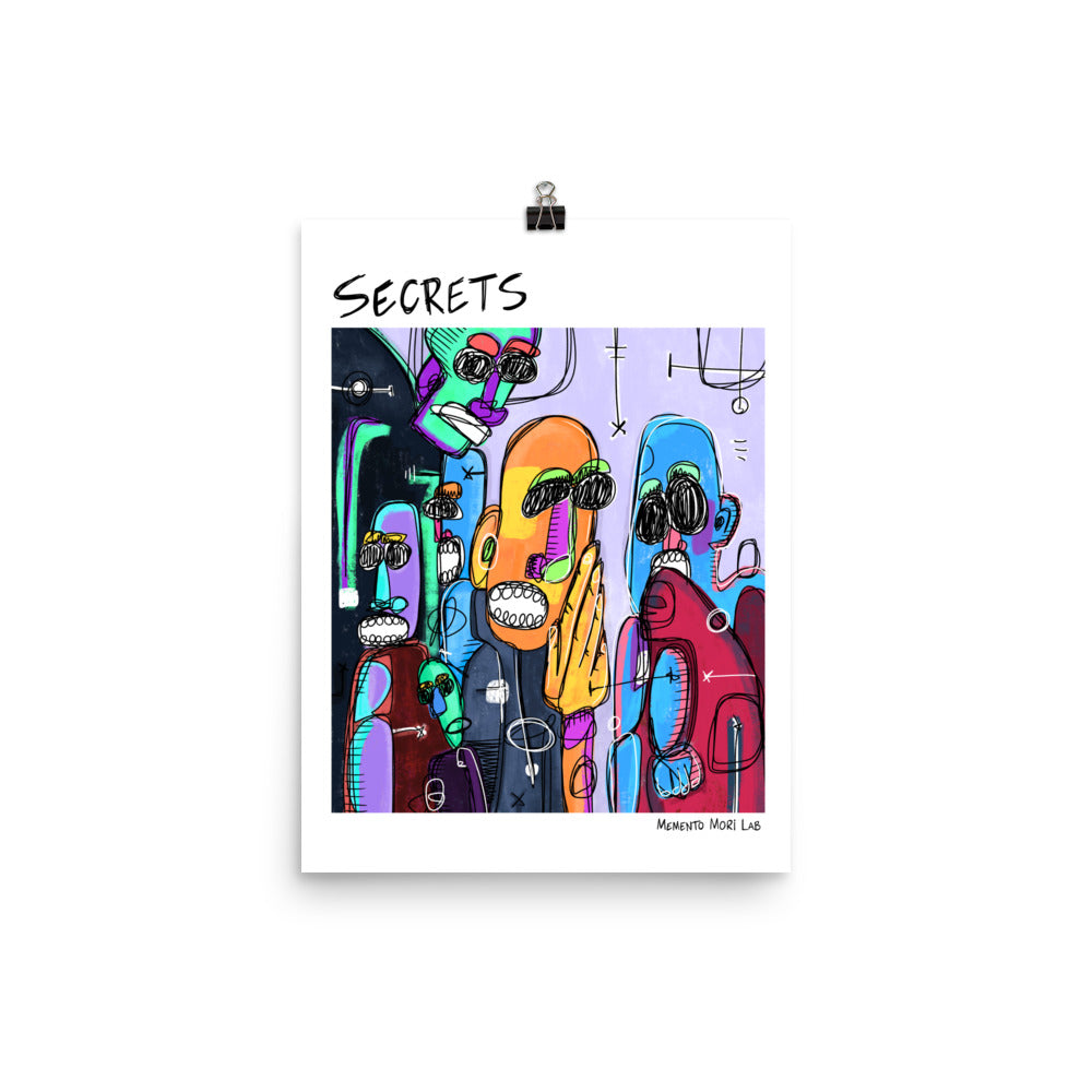 Secrets - Polaroid Sketch Poster