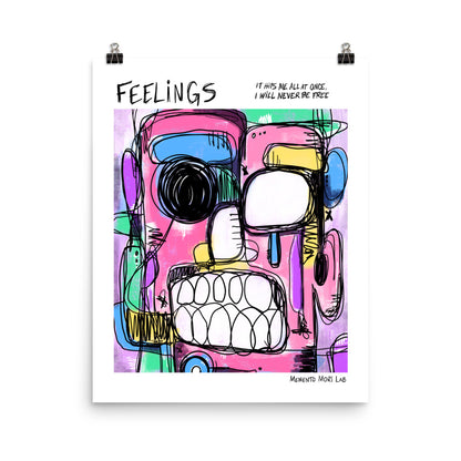 Feelings - Polaroid Sketch Poster