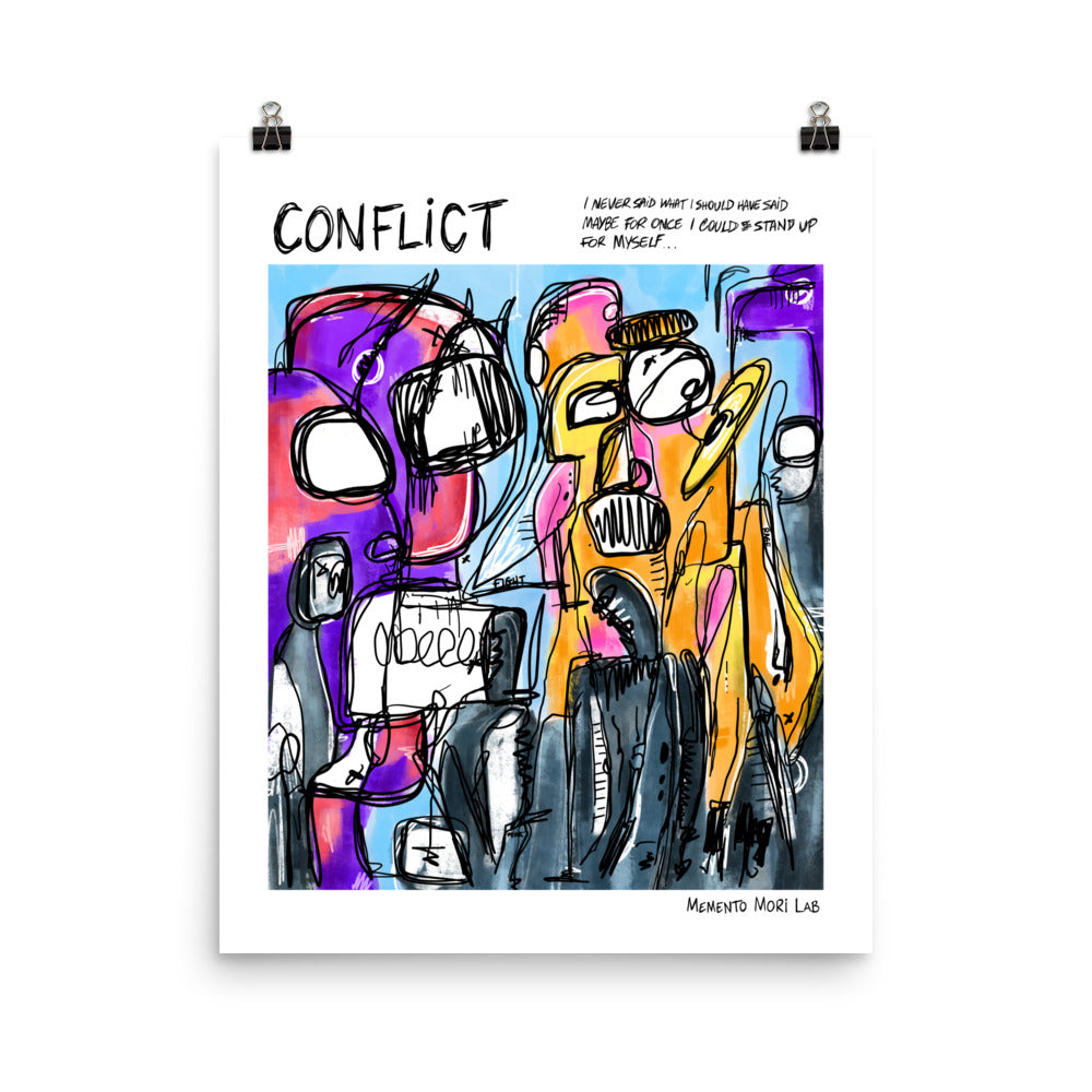 Conflict - Polaroid Sketch Poster