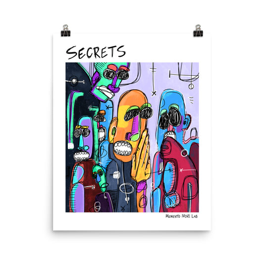 Secrets - Polaroid Sketch Poster