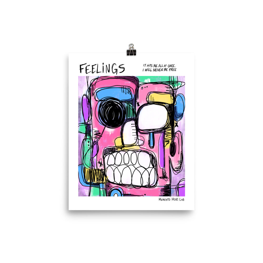 Feelings - Polaroid Sketch Poster