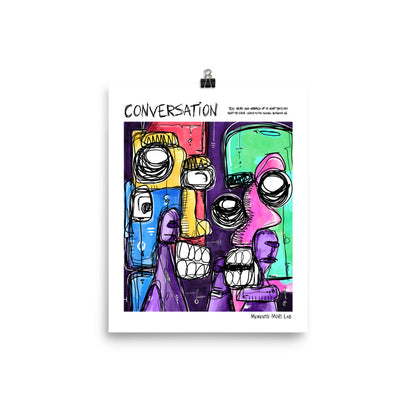 Conversation - Polaroid Sketch Poster