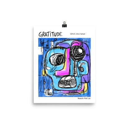 Gratitude - Polaroid Sketch Poster