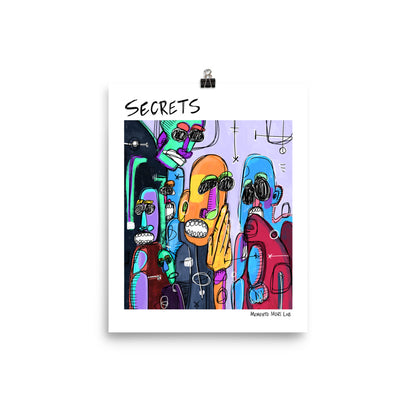 Secrets - Polaroid Sketch Poster