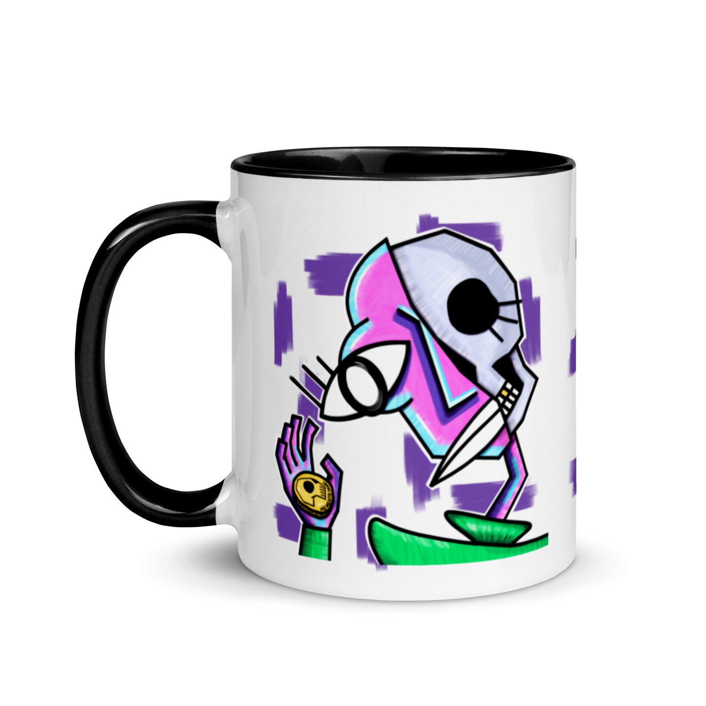 Half-Skull Cubist Mug