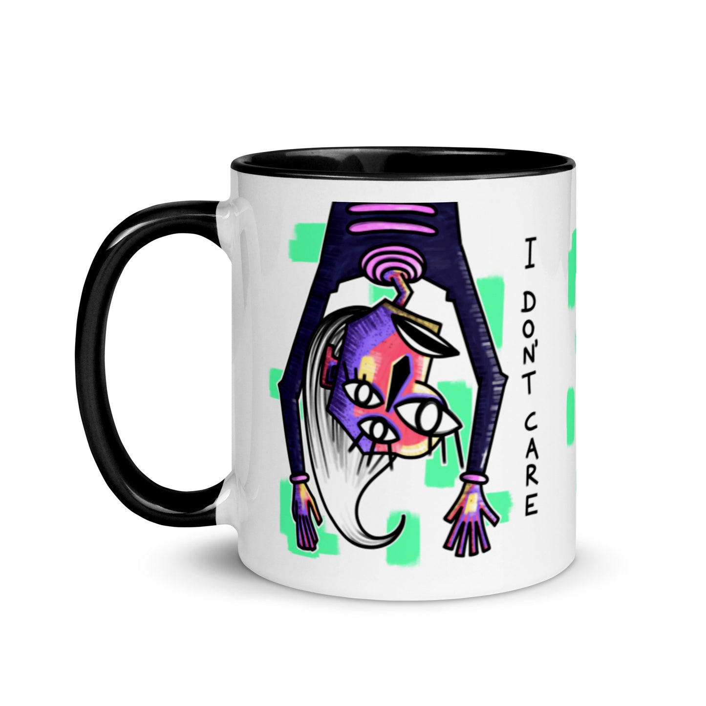 I Don't Care Alien Cubist Mug