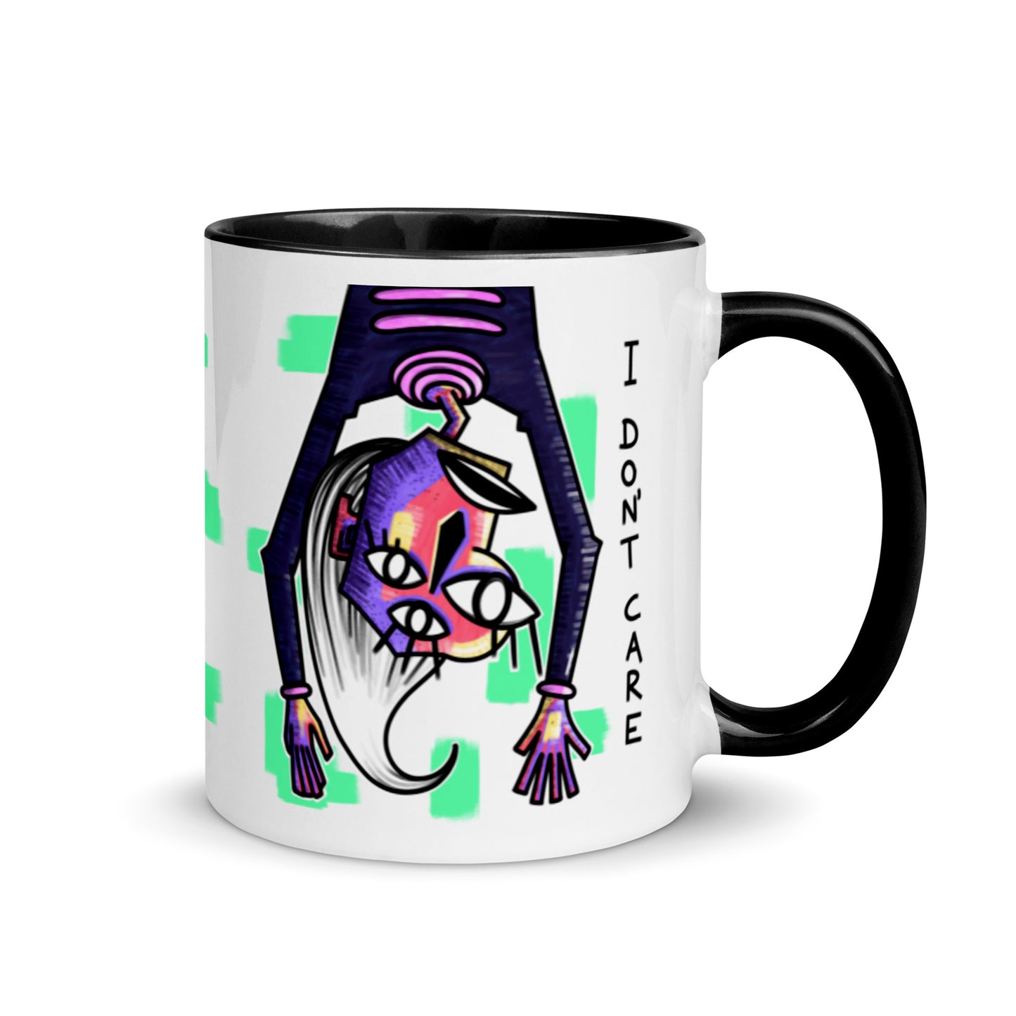 I Don't Care Alien Cubist Mug