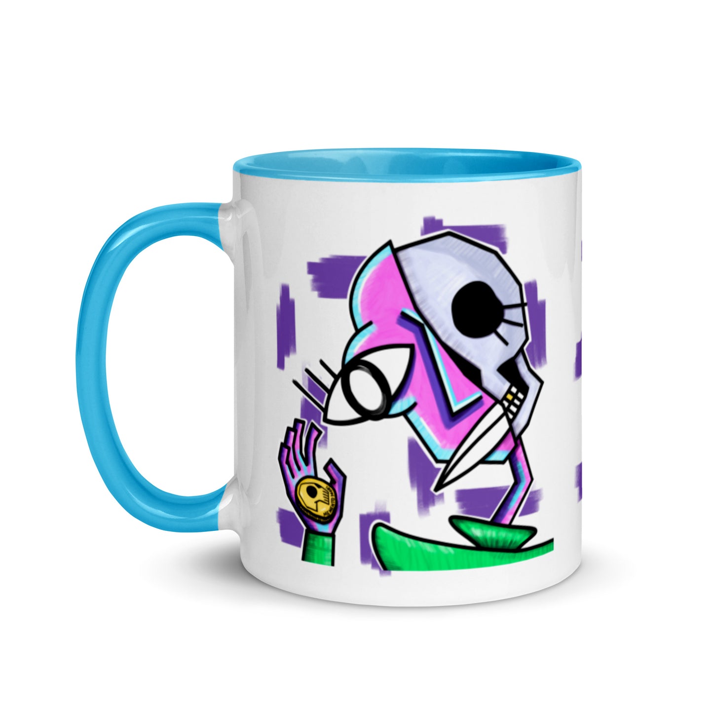 Half-Skull Cubist Mug