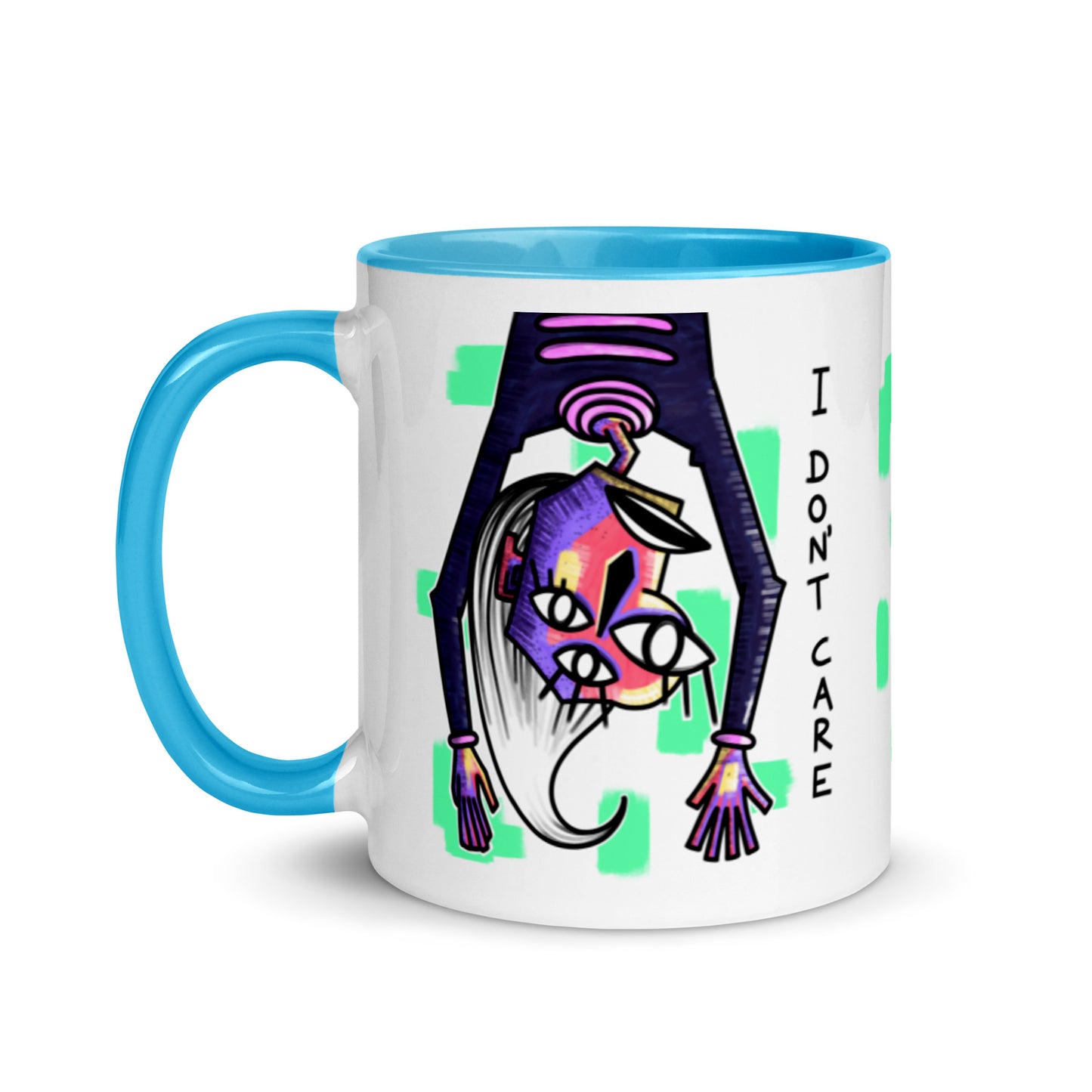 I Don't Care Alien Cubist Mug