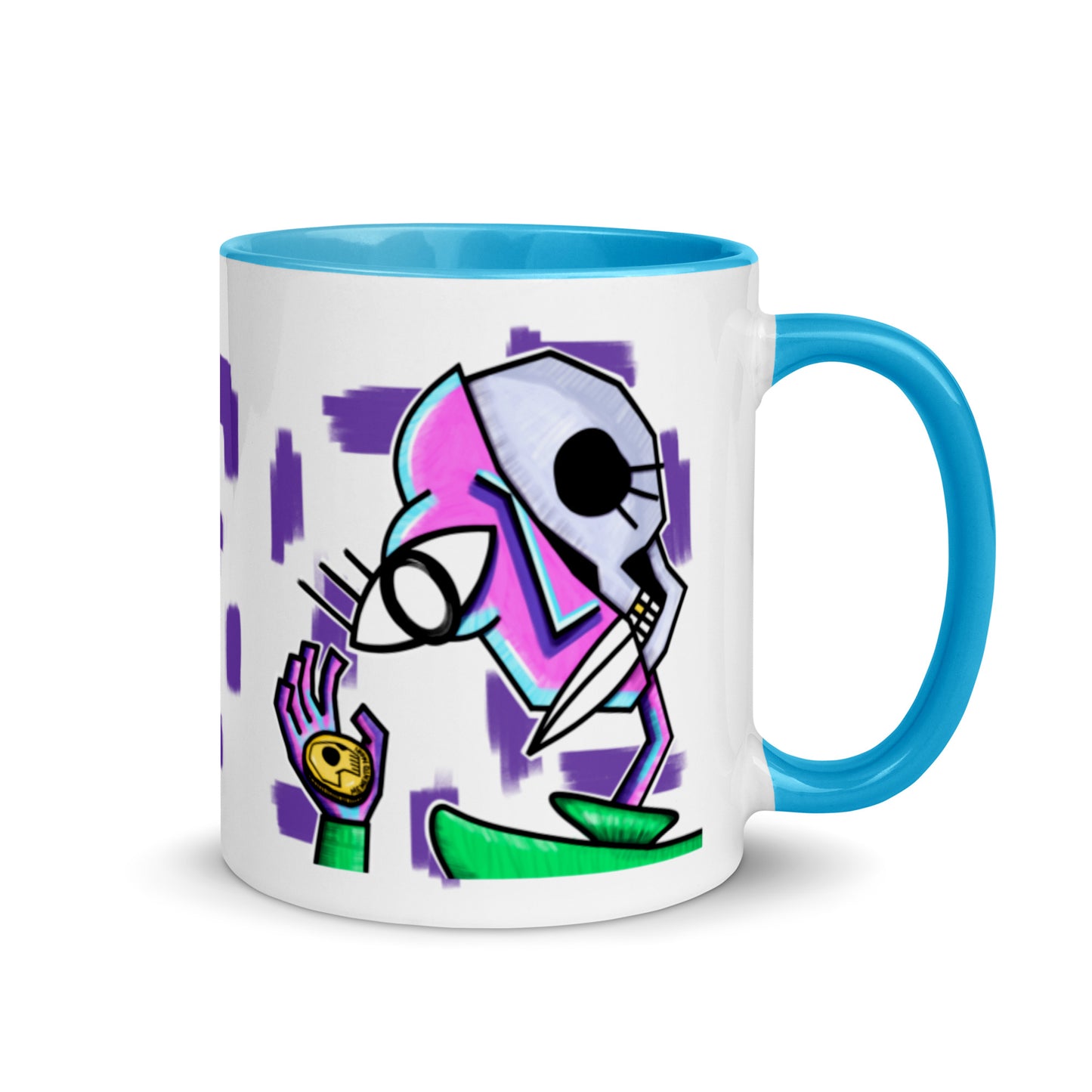 Half-Skull Cubist Mug