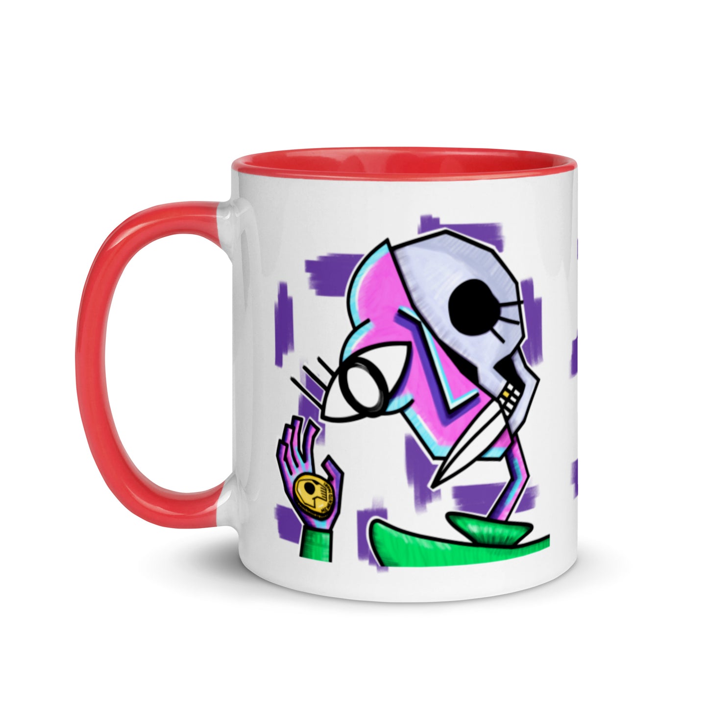 Half-Skull Cubist Mug