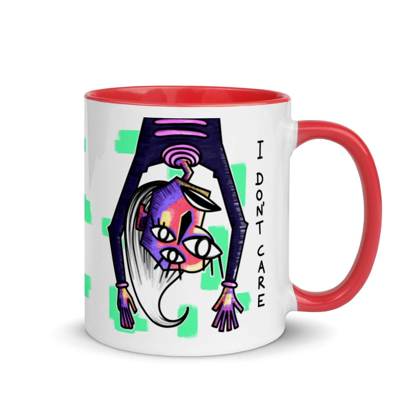 I Don't Care Alien Cubist Mug