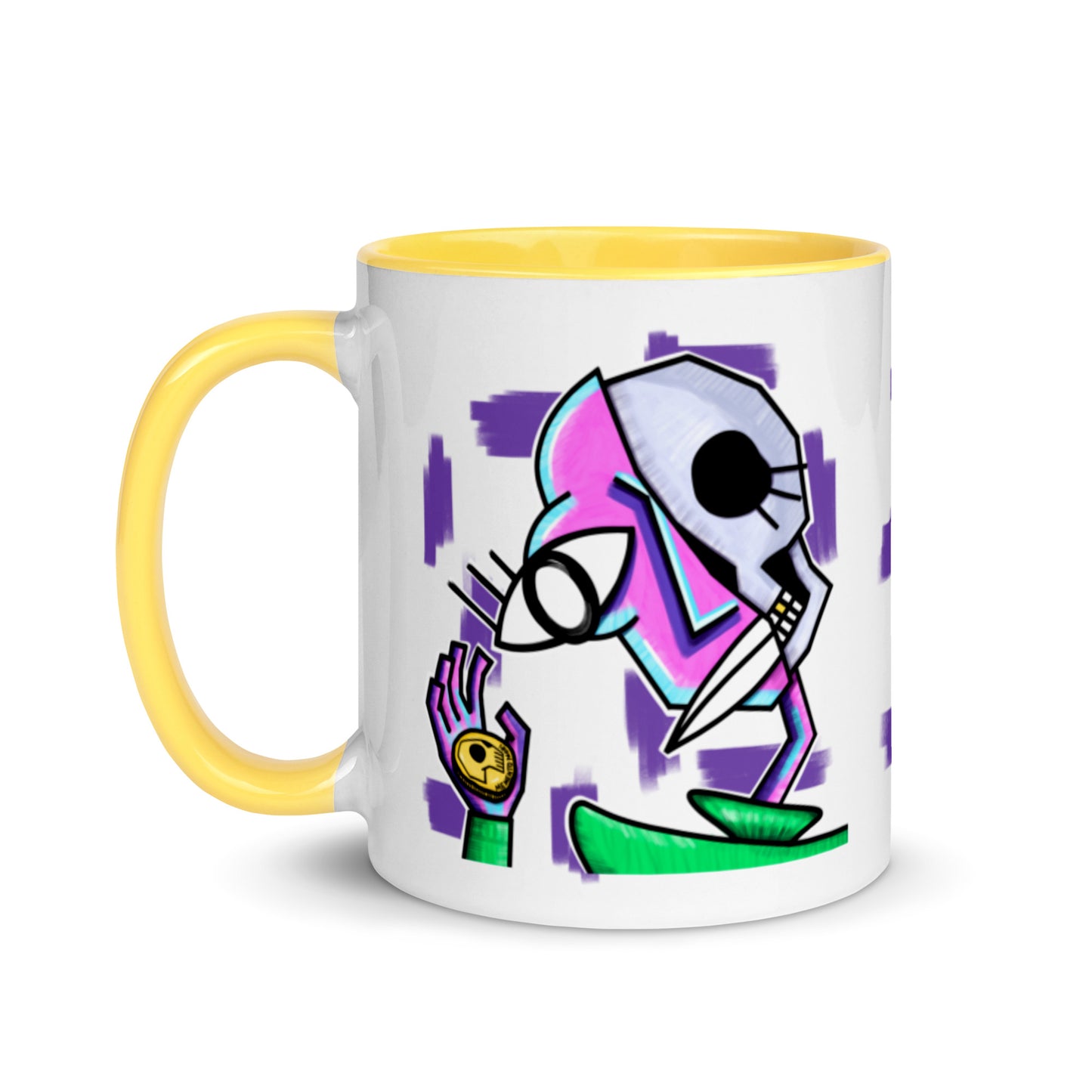 Half-Skull Cubist Mug