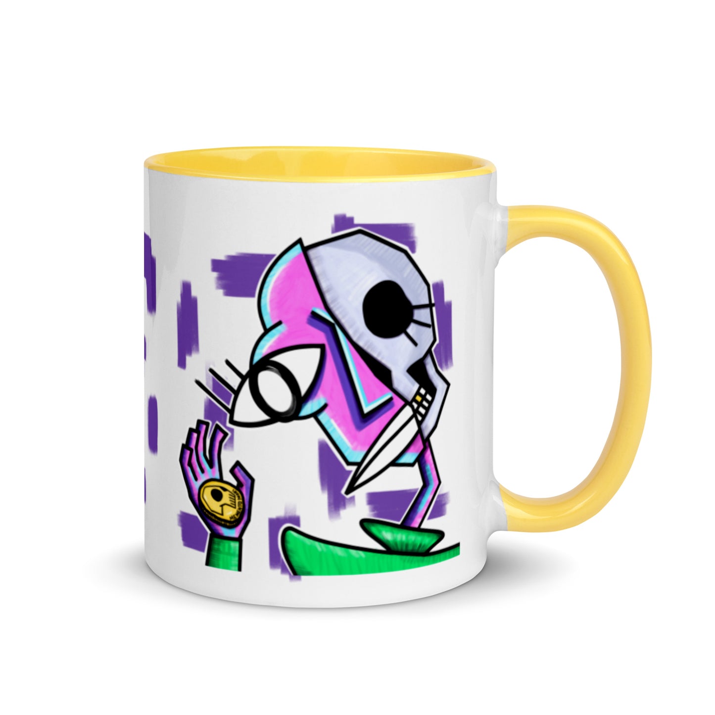 Half-Skull Cubist Mug